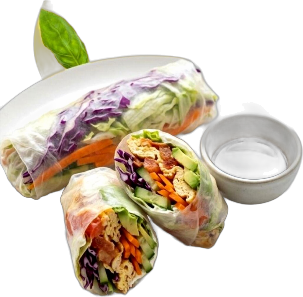 Spring roll with egg and vegetables