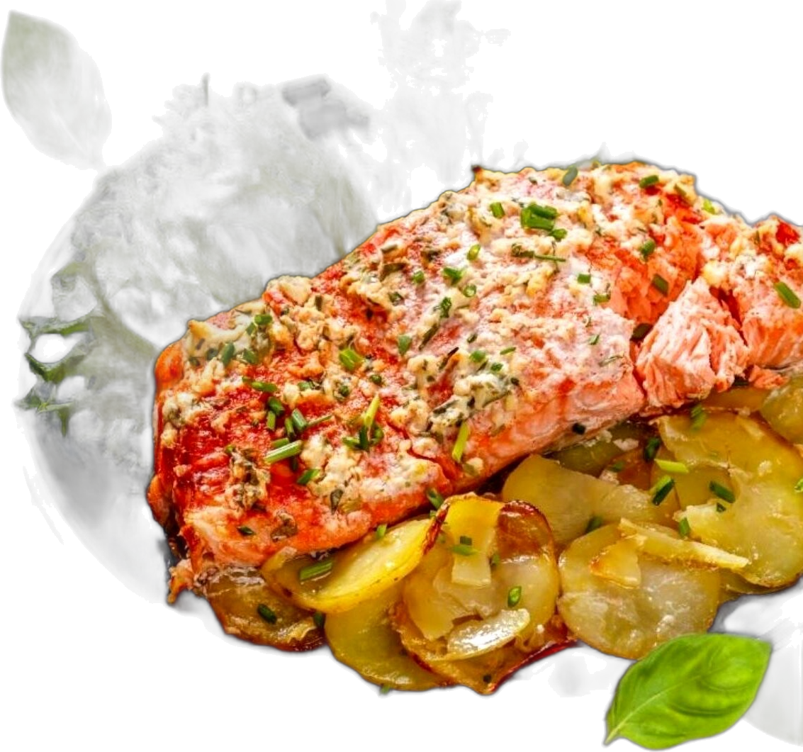 Sweet Potato with Salmon