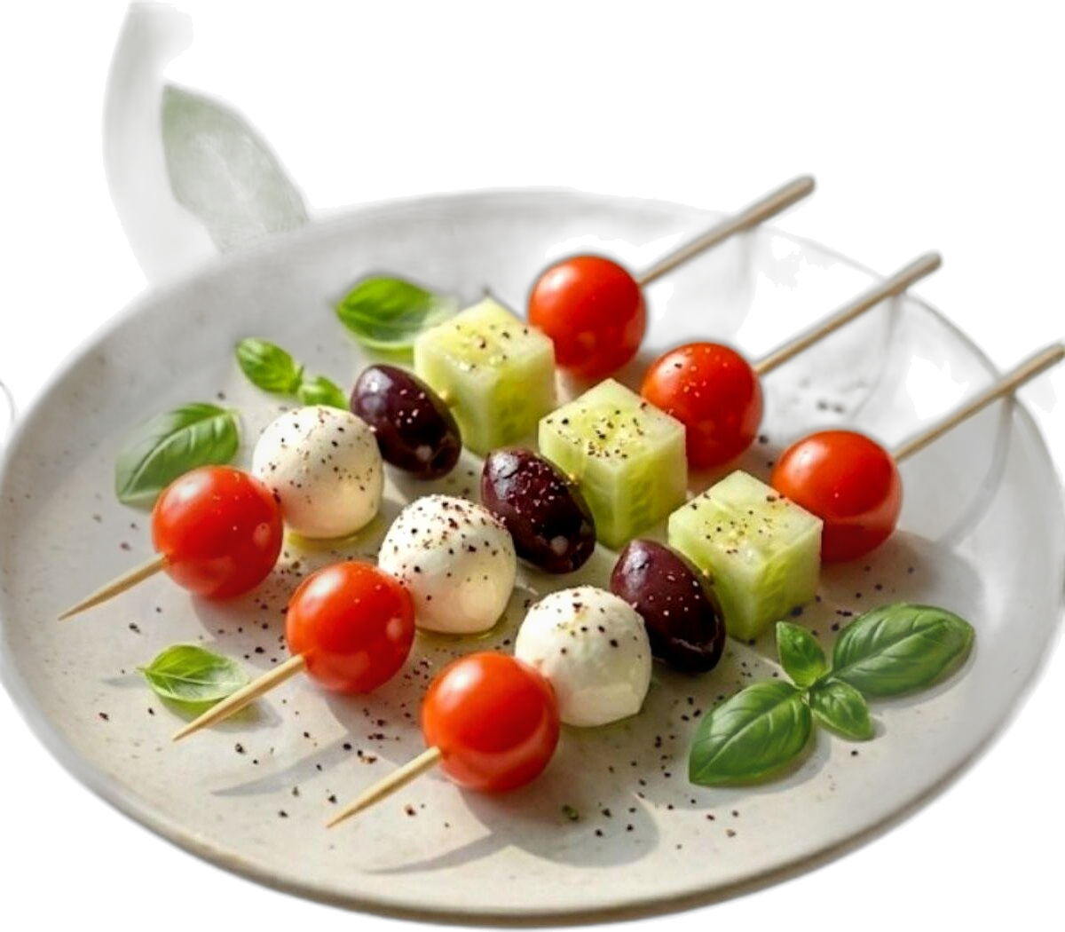 Skewers with Tomatoes and Mozzarella